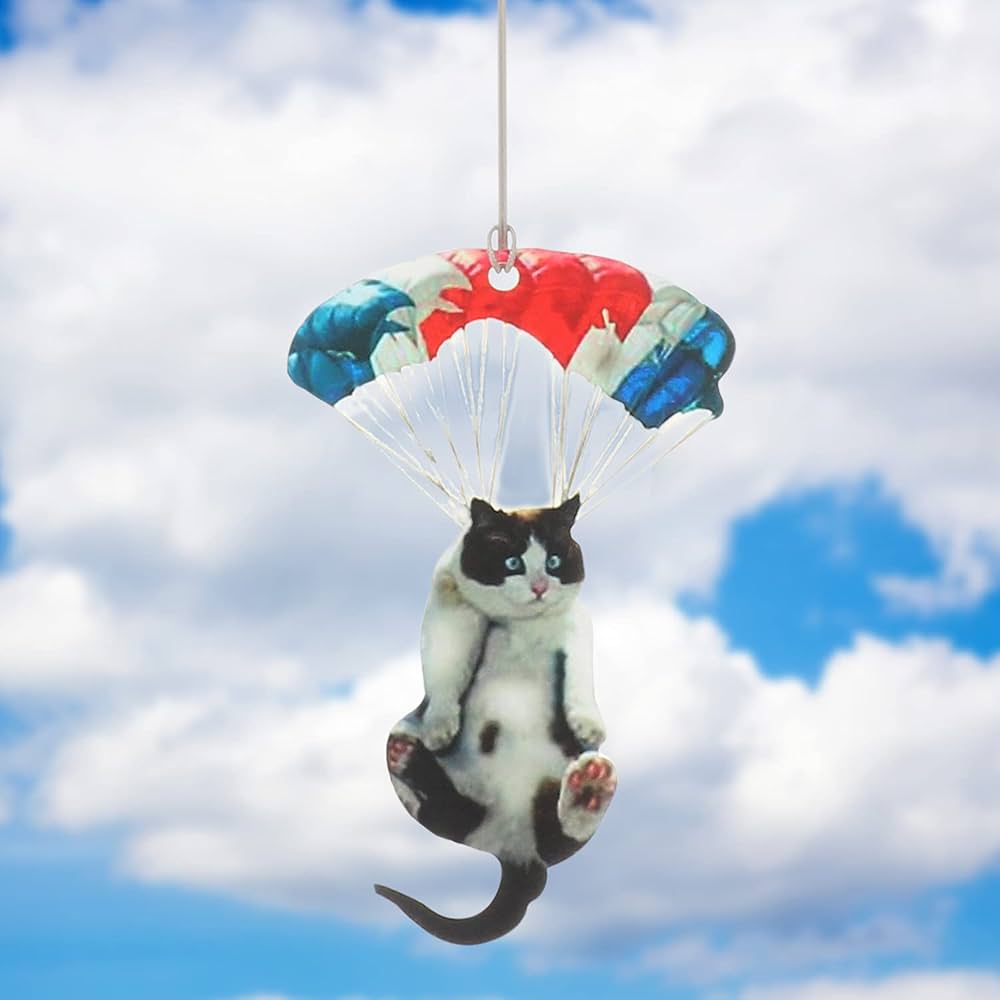 Amazon.co.jp: 猫と風船 カーパラシュートハンギング